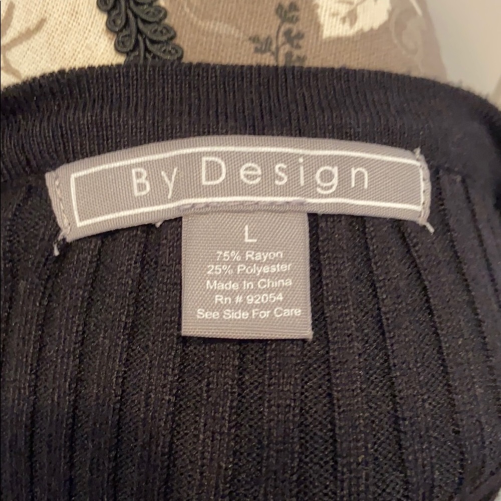 By Design Ribbed Black Sweater - Picture 4 of 4